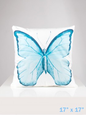 Butterfly Print Cushion with Filler